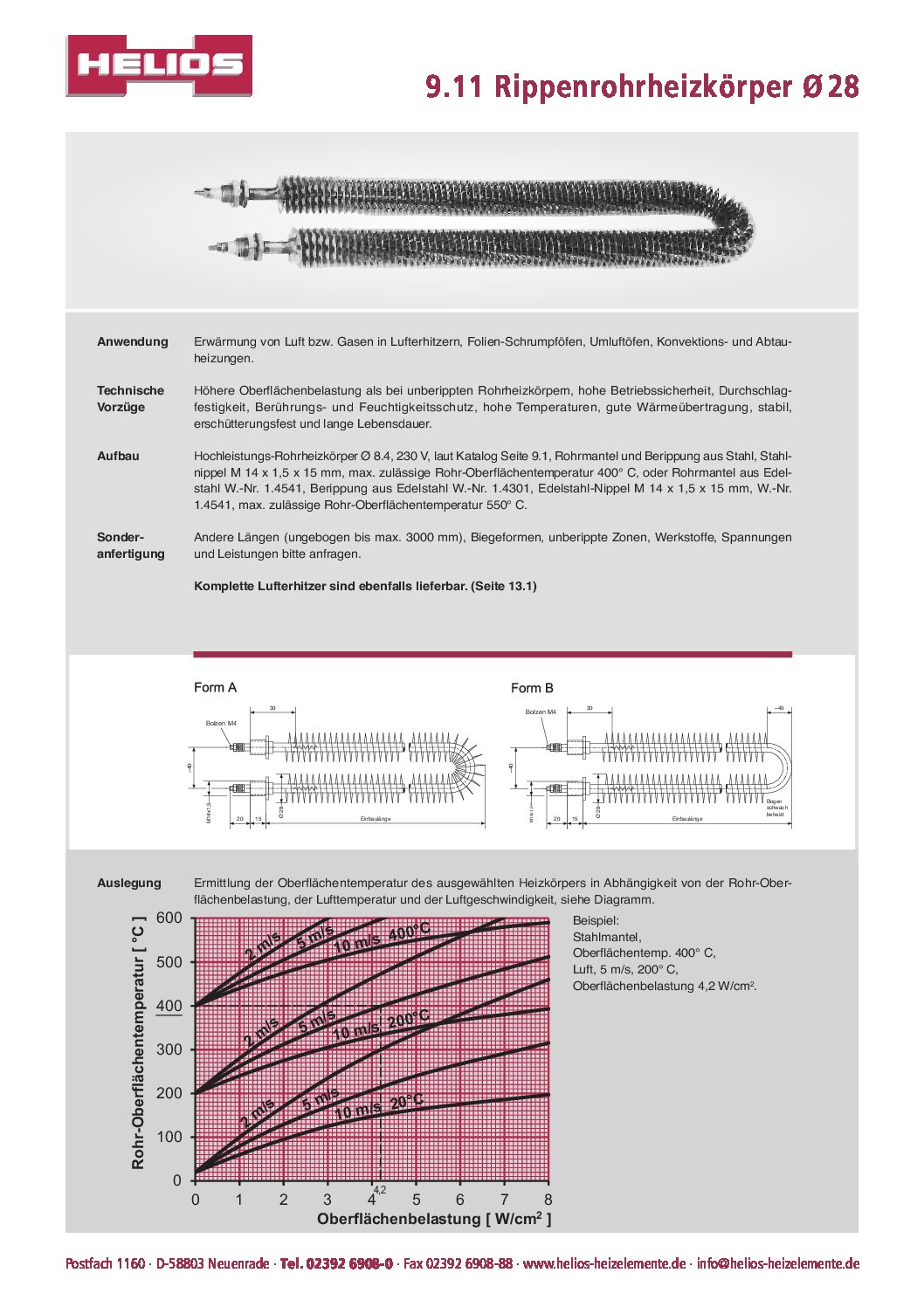 HELIOSHochleistungsRohrheizkörper Helios Heizelemente