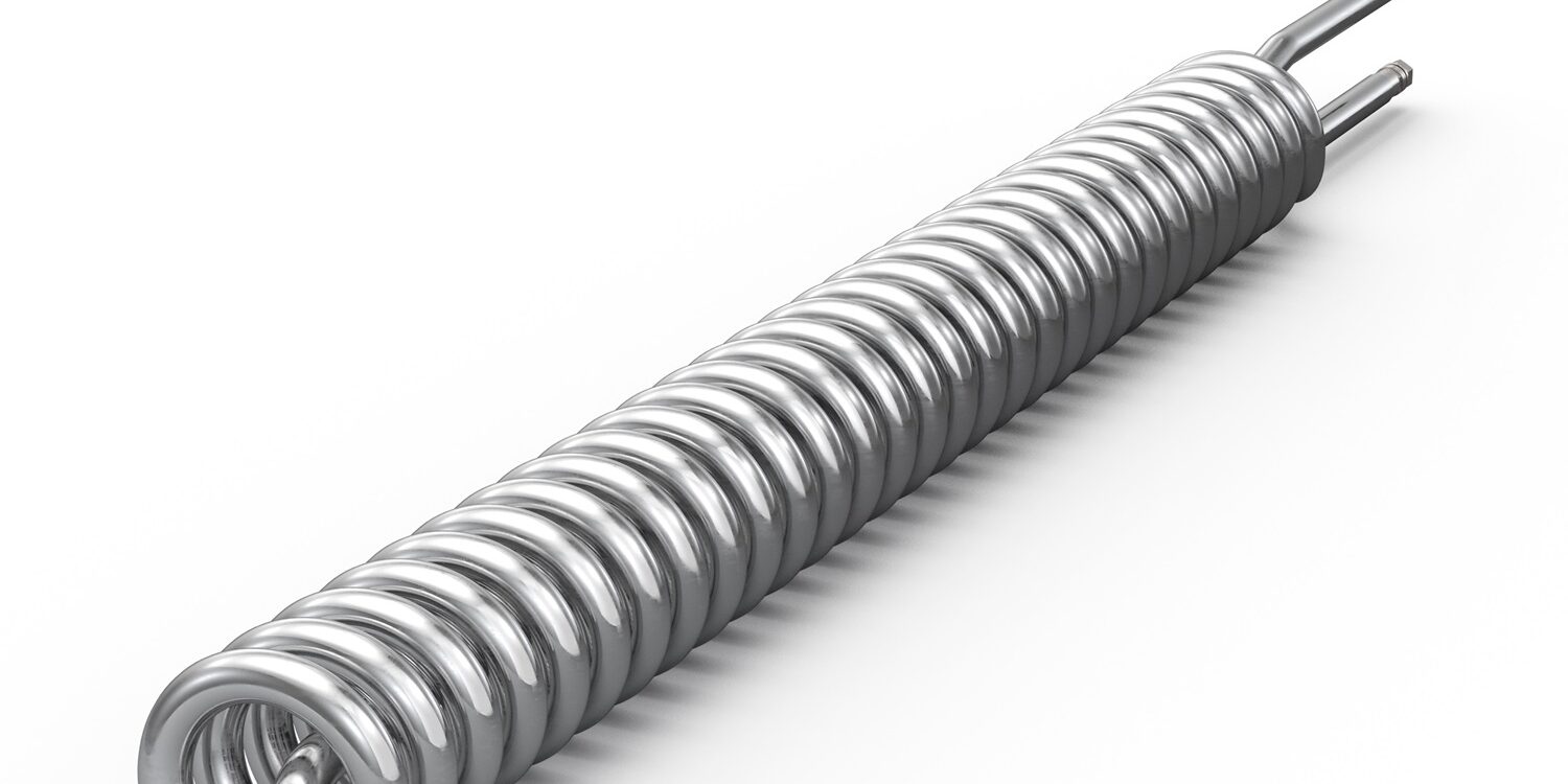 Picture shows electrical heating element made of stainless steel 1.4404